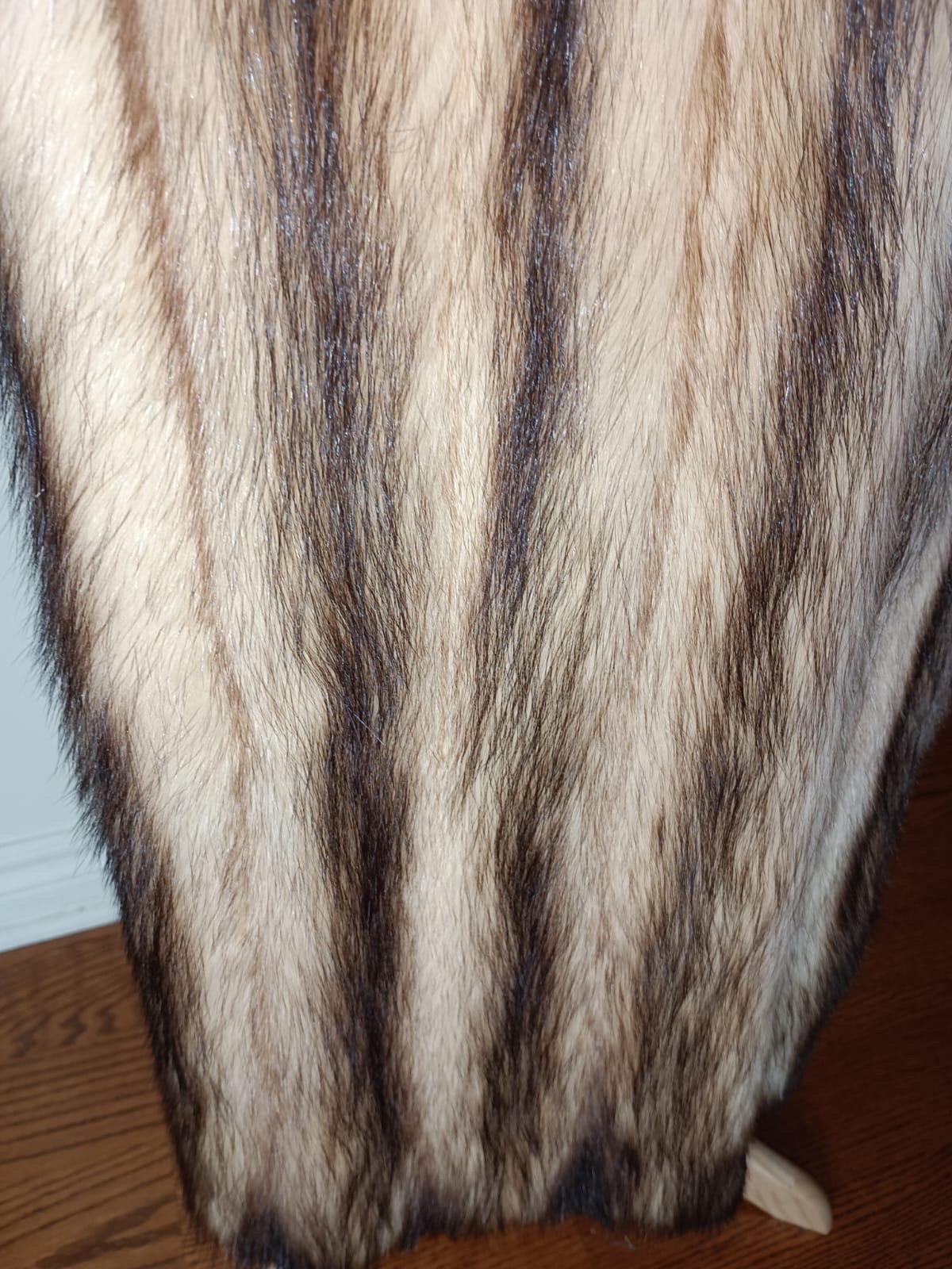 Rare Unused Vintage German sable fur coat size 10 For Sale 7