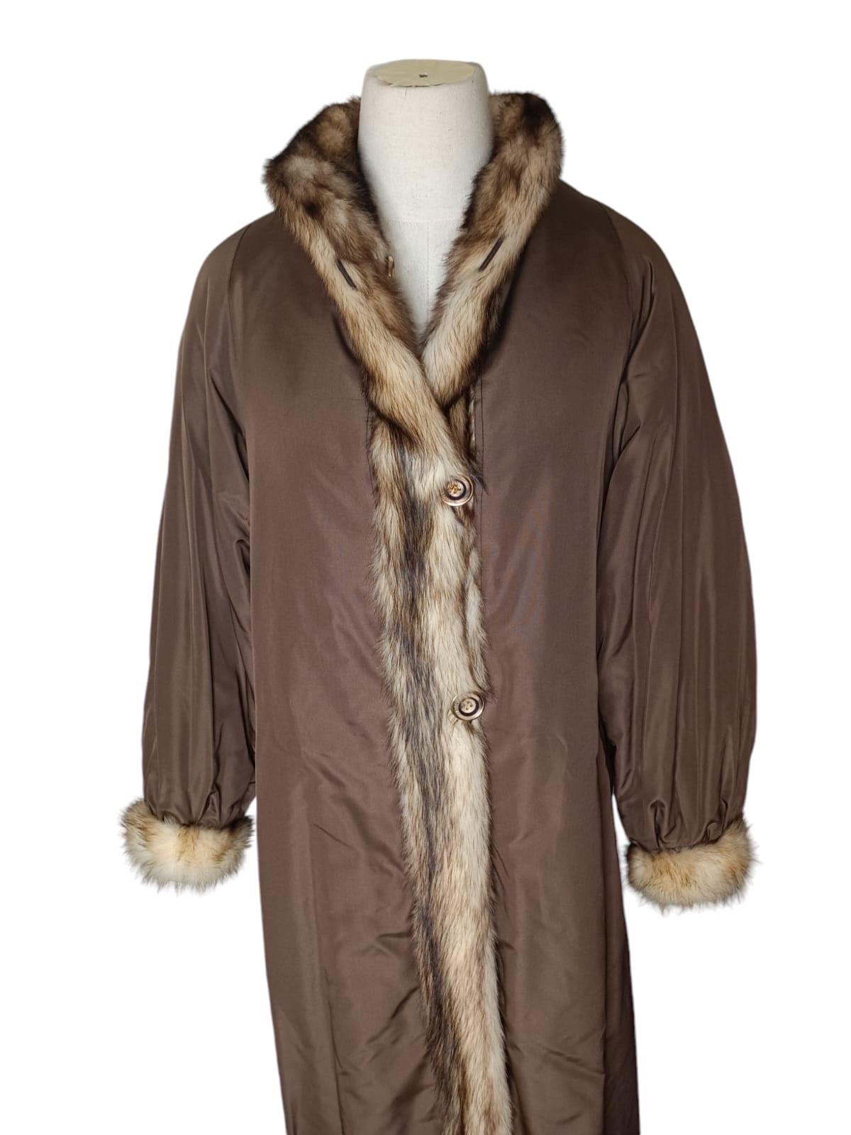 Rare Unused Vintage German sable fur coat size 10 For Sale 9