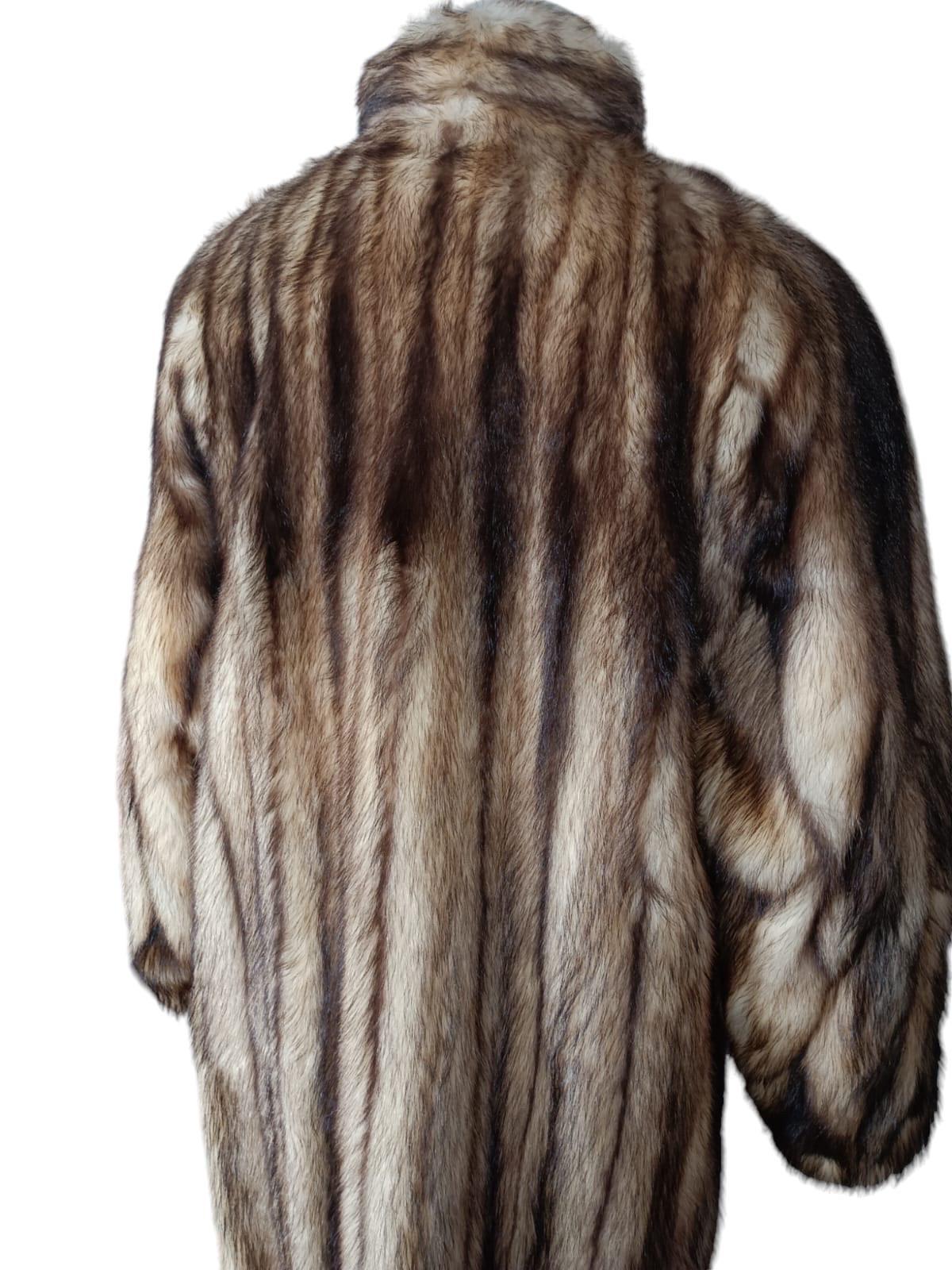 Rare Unused Vintage German sable fur coat size 10 For Sale 11