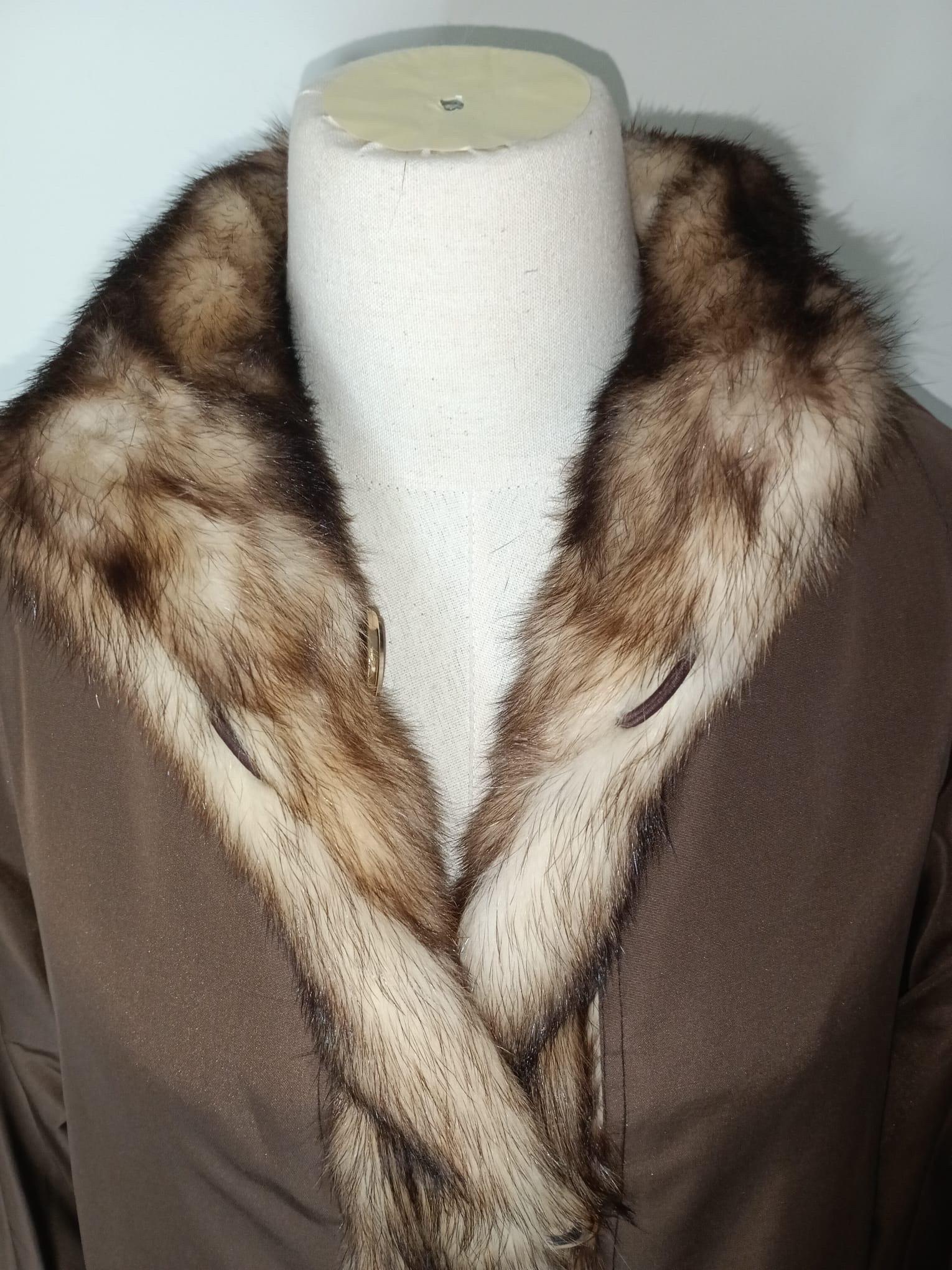 Rare Unused Vintage German sable fur coat size 10 For Sale 13
