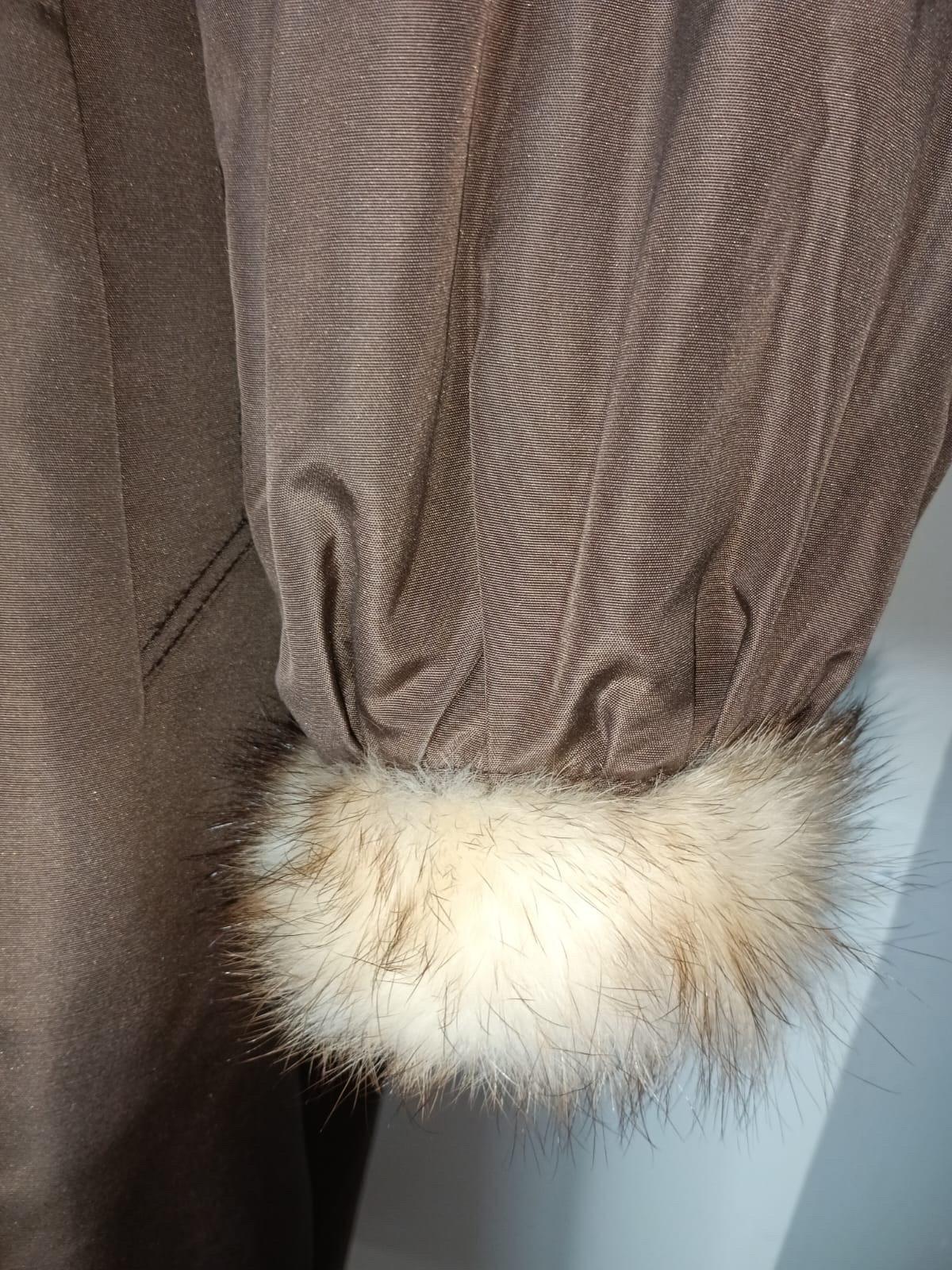 Rare Unused Vintage German sable fur coat size 10 For Sale 14