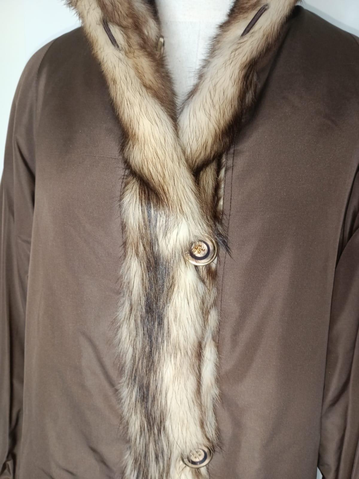 Rare Unused Vintage German sable fur coat size 10 For Sale 15