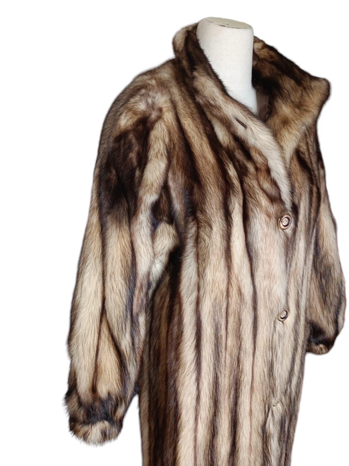 Rare Unused Vintage German sable fur coat size 10 For Sale 4