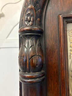 Seltene ungewöhnliche antike Edwardian Qualität geschnitzt Oak Zodiac Musical Standuhr