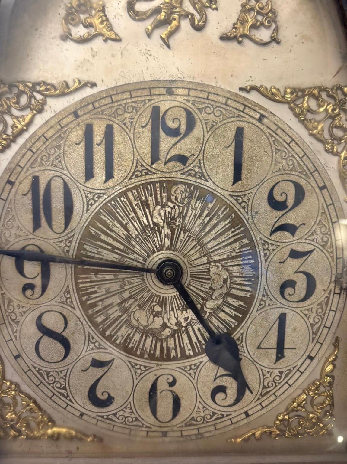 Raro e inusual Reloj de caja larga musical del zodiaco tallado en roble de calidad eduardiana antigua en Bueno estado para la venta en Suffolk, GB