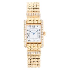 Used Rare & Unusual Cartier 18K Yellow Gold Tank Ladies Watch 8057