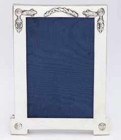 Rare, Unusual Edwardian Sterling Silver Footed Picture Frame