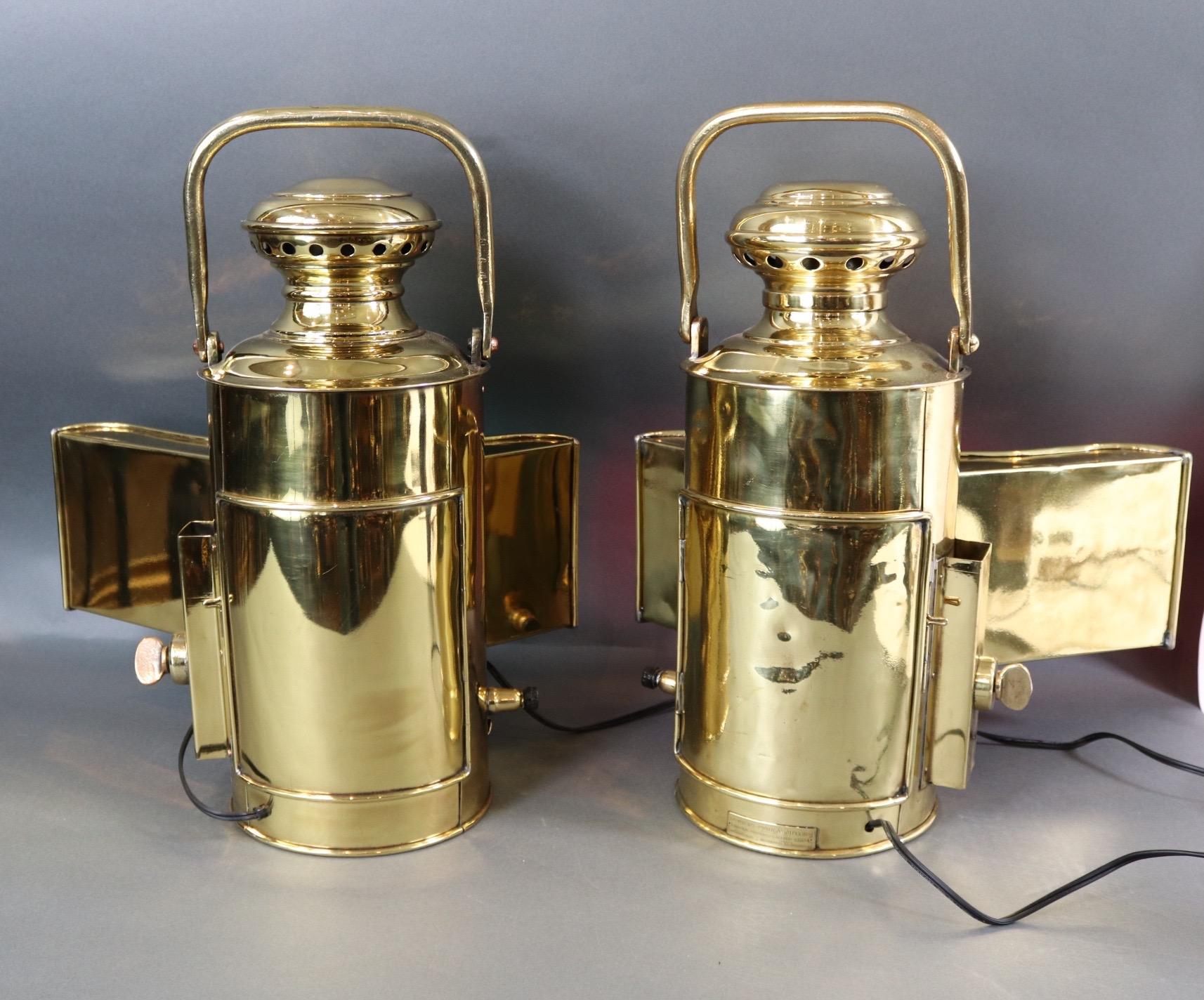 Brass Rare US Navy Ships Lanterns For Sale