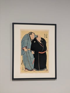 Rare Utagawa Kunimaru "Golden Age" Ukiyo-e Print of Kabuki Actors, Japan, c.1820