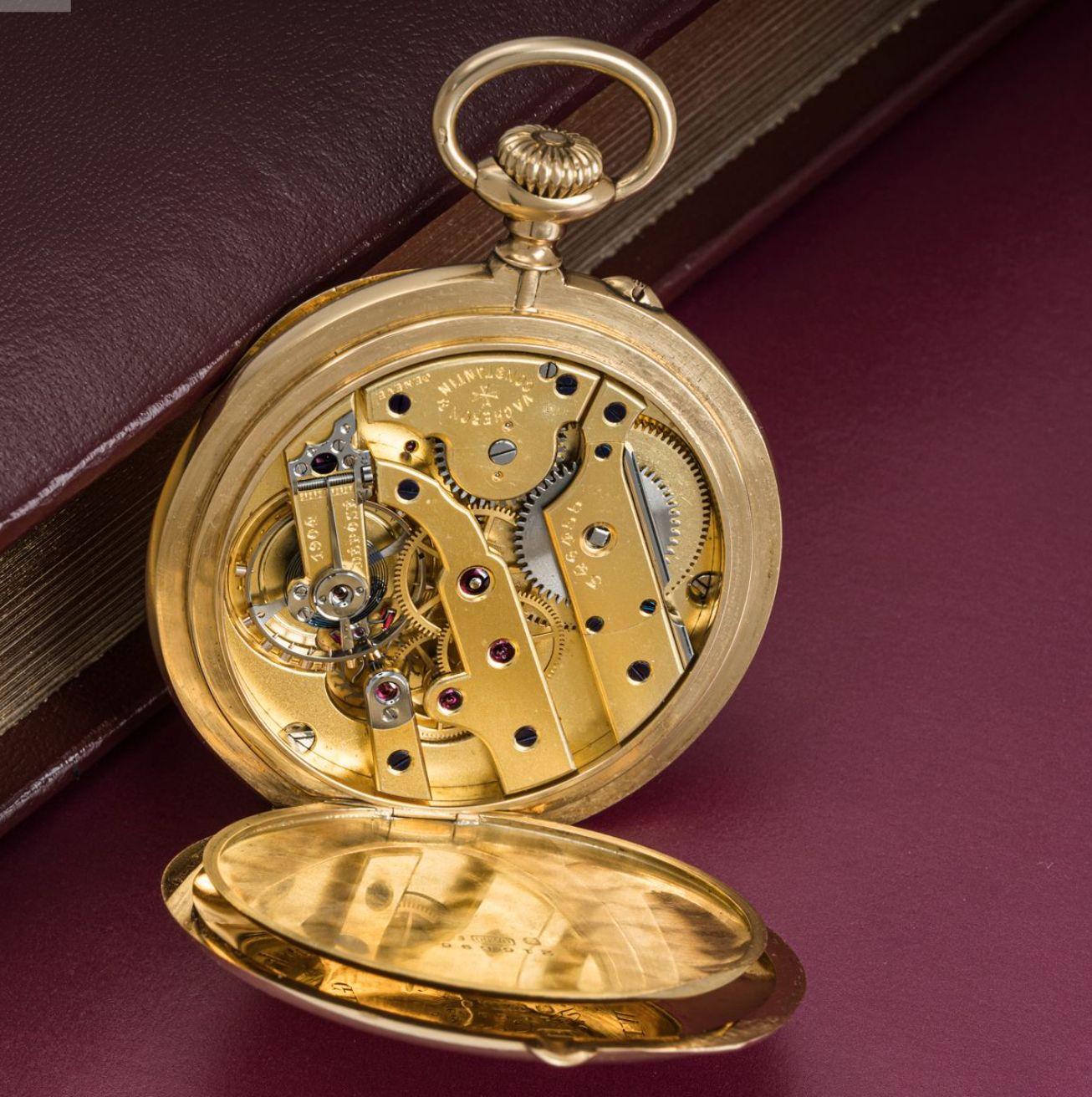 Men's Rare Vacheron Constantin 18ct Gold Keyless Lever Open Face Pocket Watch C 1920s For Sale