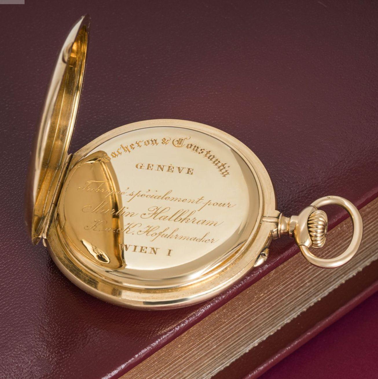 Seltene Vacheron Constantin 18CT Gold Schlüssellose Klapp-Taschenuhr mit offenem Zifferblatt C1920er im Zustand „Hervorragend“ im Angebot in London, GB
