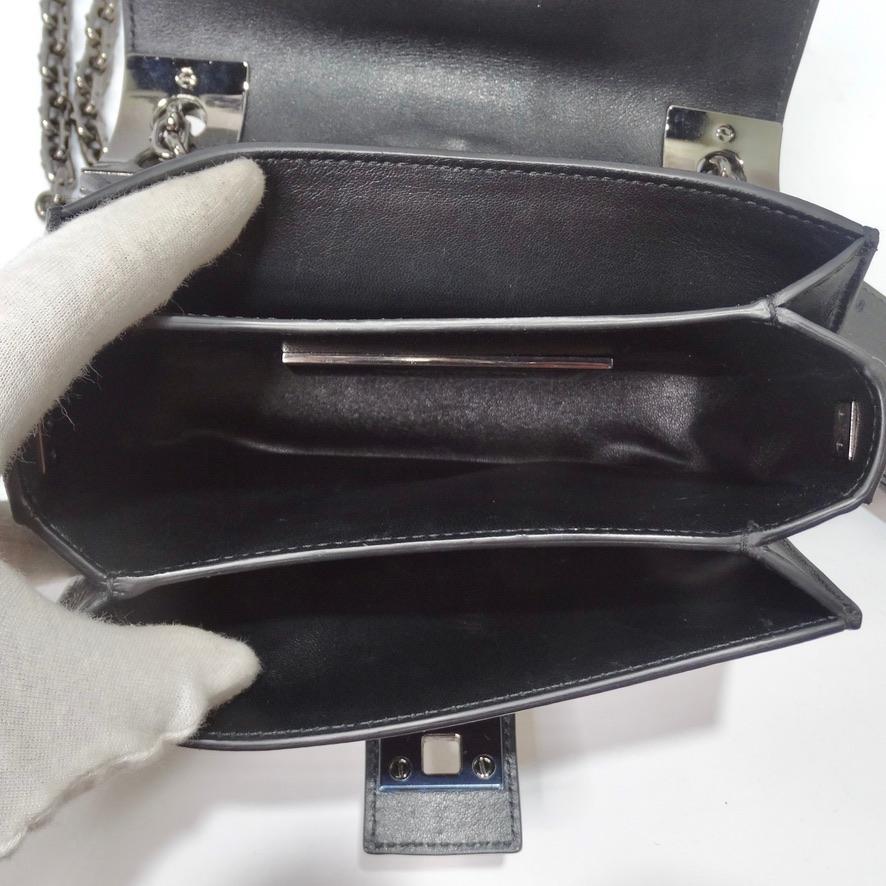Rare Valentino Garavani B-Rockstud Leather Crossbody Bag Snakeskin Fur For Sale 9