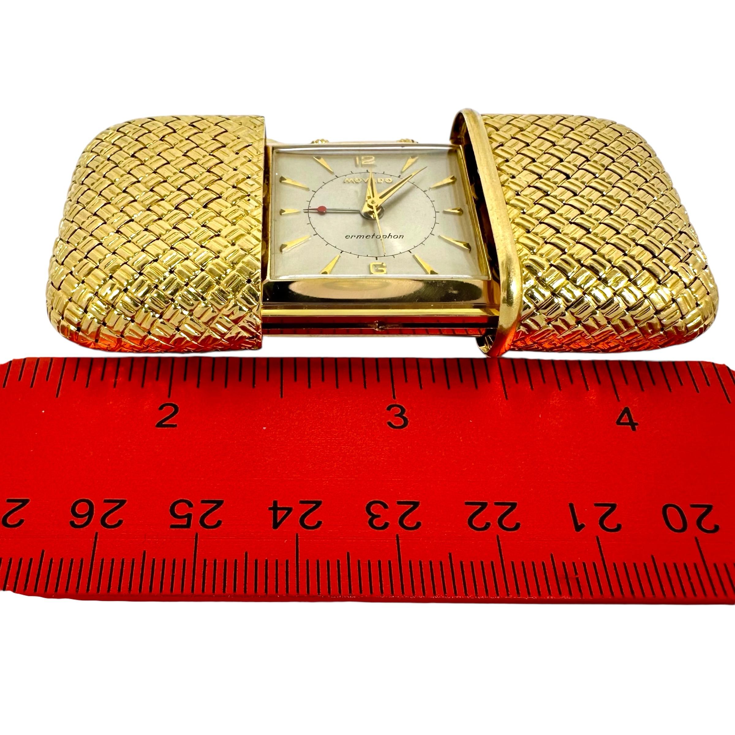 Seltene Van Cleef & Arpels Gold-Reiseuhr im Angebot 10