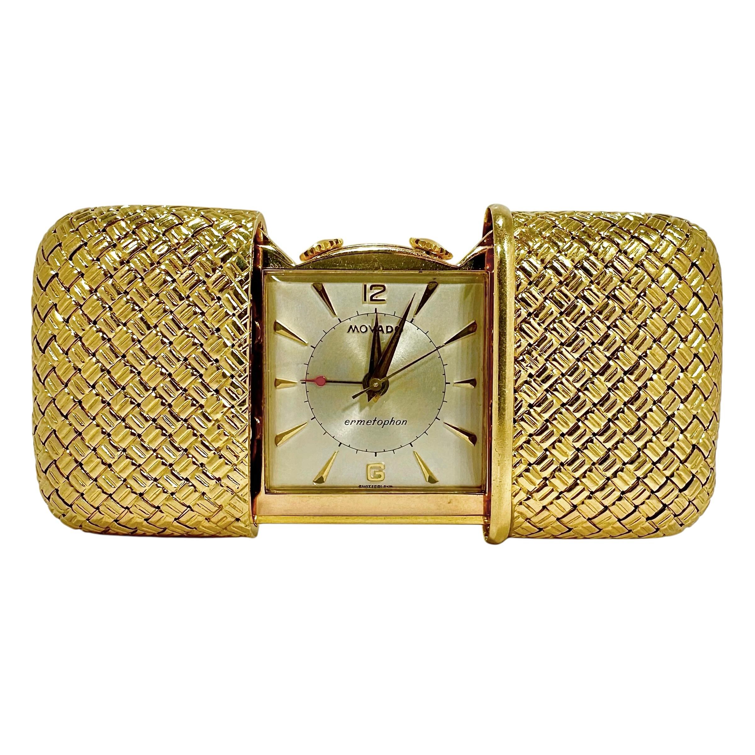 Seltene Van Cleef & Arpels Gold-Reiseuhr im Zustand „Gut“ im Angebot in Palm Beach, FL