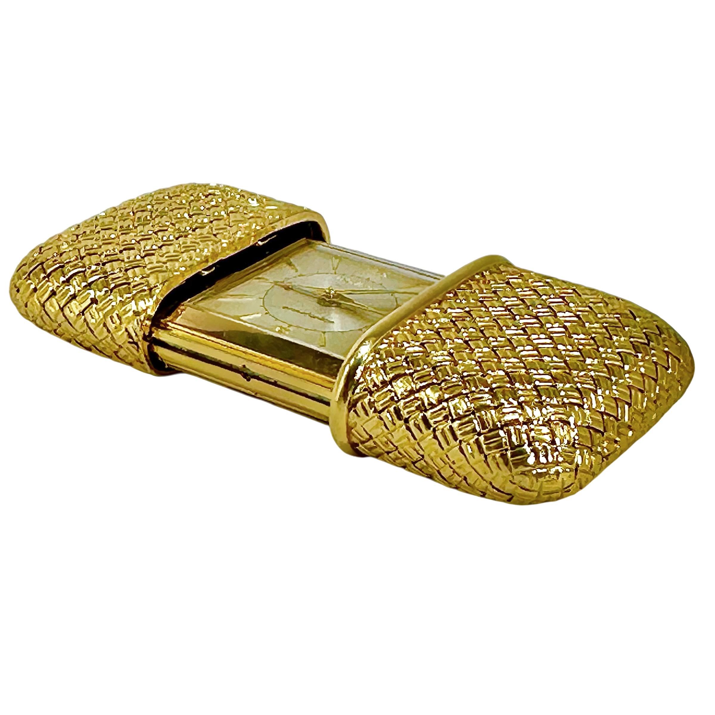 Seltene Van Cleef & Arpels Gold-Reiseuhr im Angebot 2