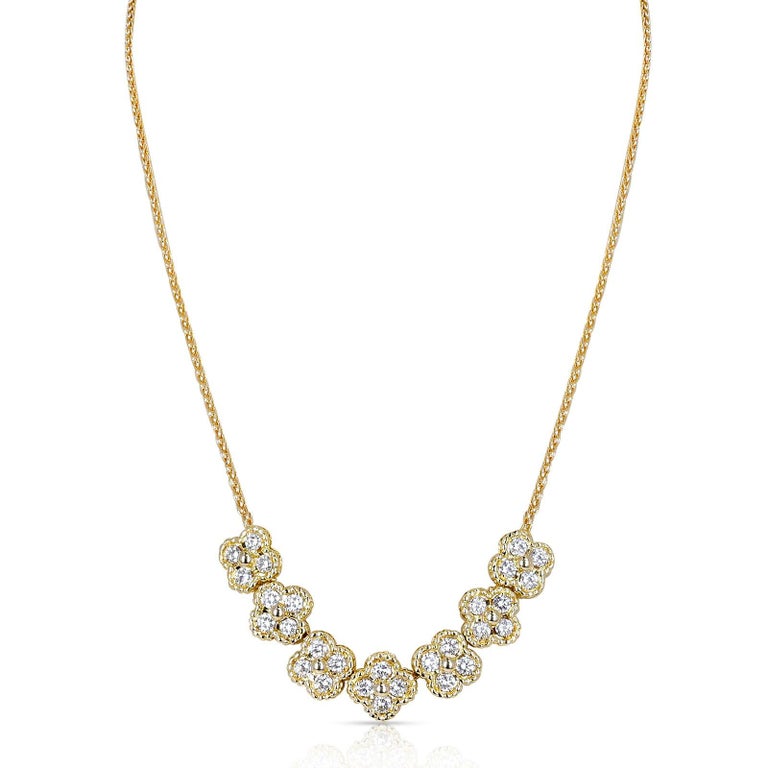 Rare Van Cleef & Arpels 7 Motif Alhambra Necklace In Excellent Condition For Sale In New York, NY