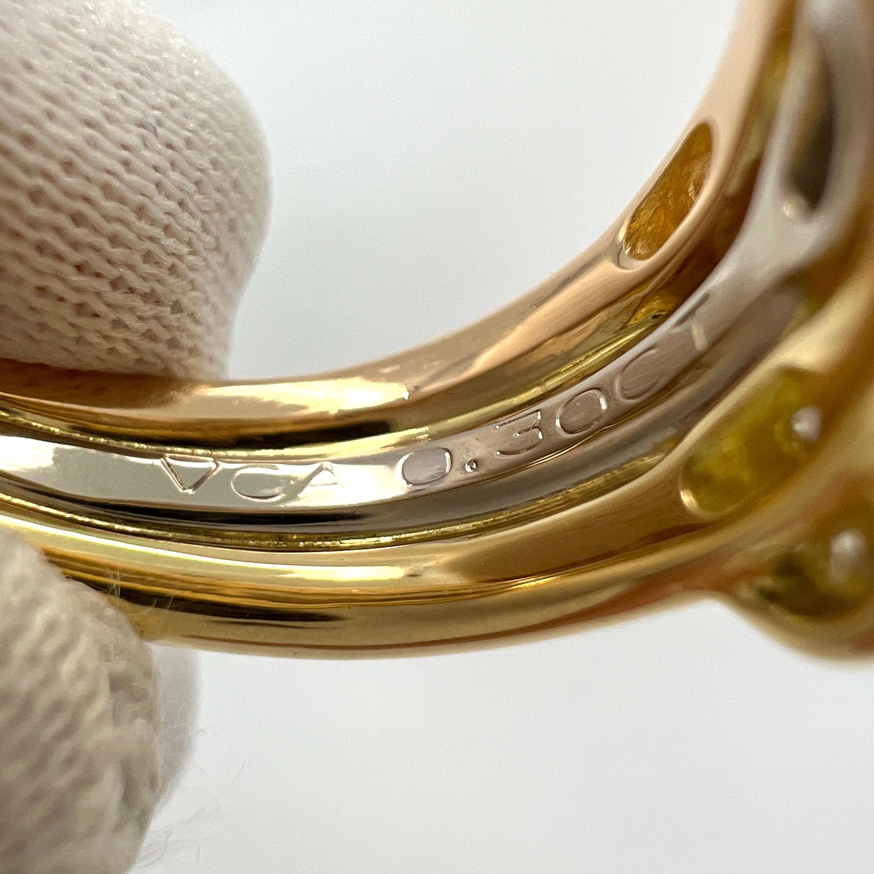 Seltener Van Cleef & Arpels Diamant-Herz-Ring aus 18 Karat mehrfarbigem dreifarbigem Gold mit Diamanten im Angebot 3
