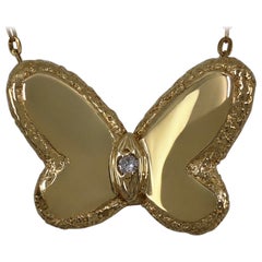 Rare Van Cleef & Arpels Flying Beauties Diamond Papillion Butterfly 18k Necklace