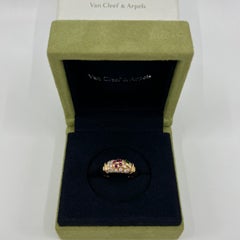 Rare Van Cleef & Arpels Ruby Emerald Diamond 18k Yellow Gold Floral Flower Ring