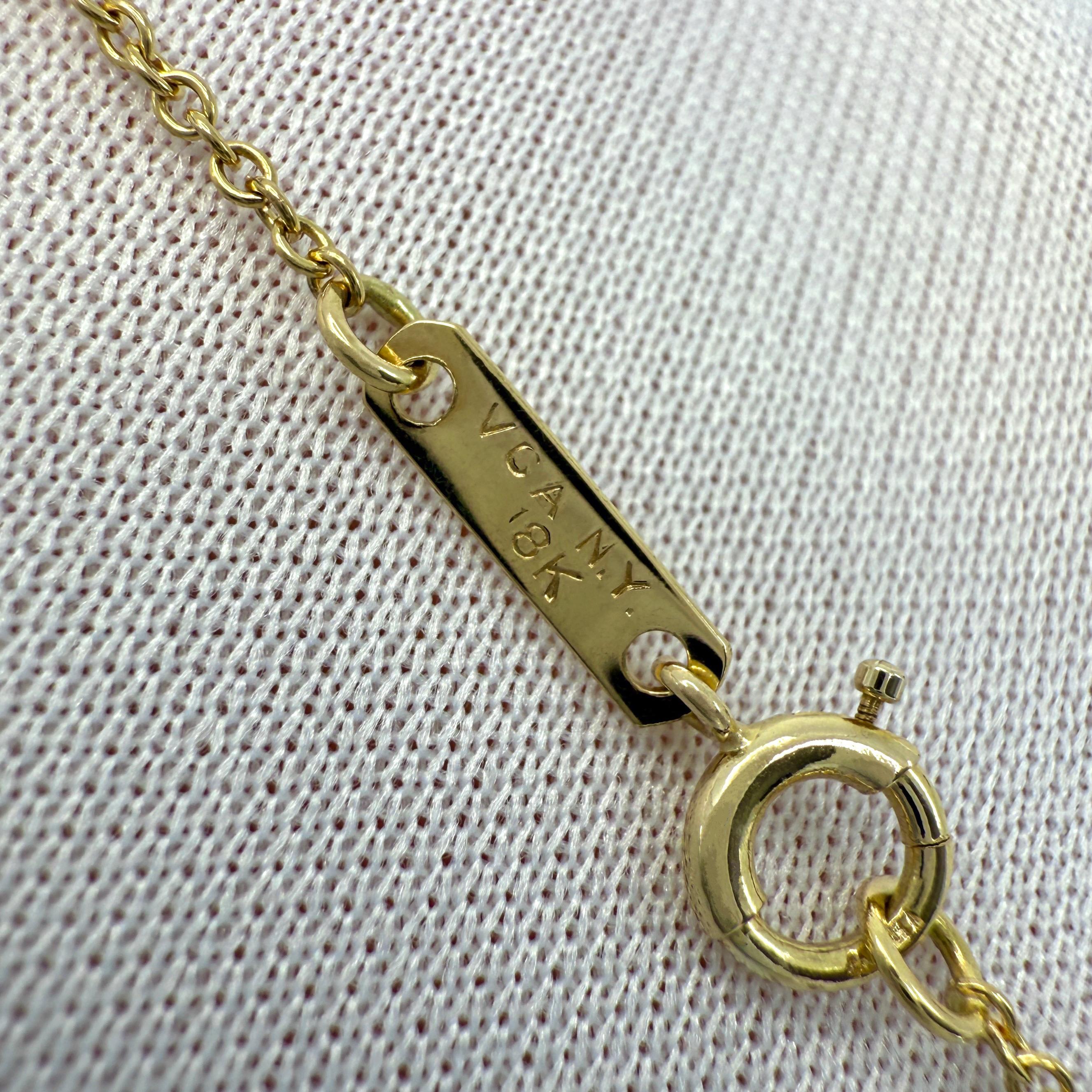 Seltene Van Cleef & Arpels Saphir & Diamant Papillion Schmetterling 18k Gold Halskette für Damen oder Herren
