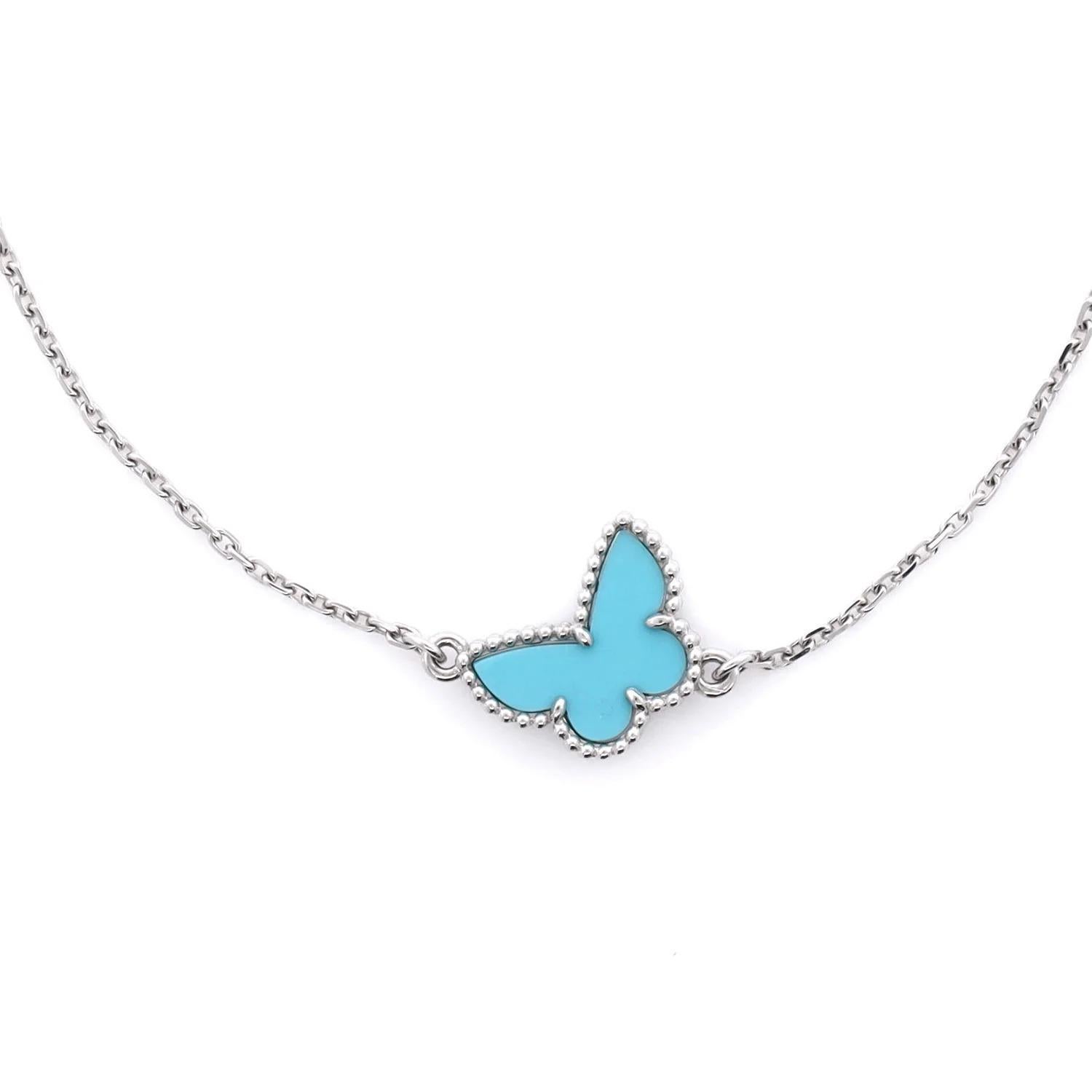 DBID:#fopsx58721
Indulge in the exquisite elegance of the Sweet Alhambra Butterfly Bracelet, a stunning creation by VCA that embodies both luxury and artistry. Crafted from 18k white gold, this rare limited edition piece features enchanting