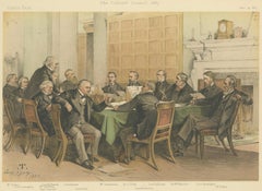 Rare Vanity Fair Cabinet Council Print – British Government Leaders 1883