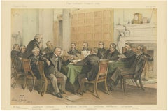 Rare Vanity Fair Cabinet Council Print – British Government Leaders 1883