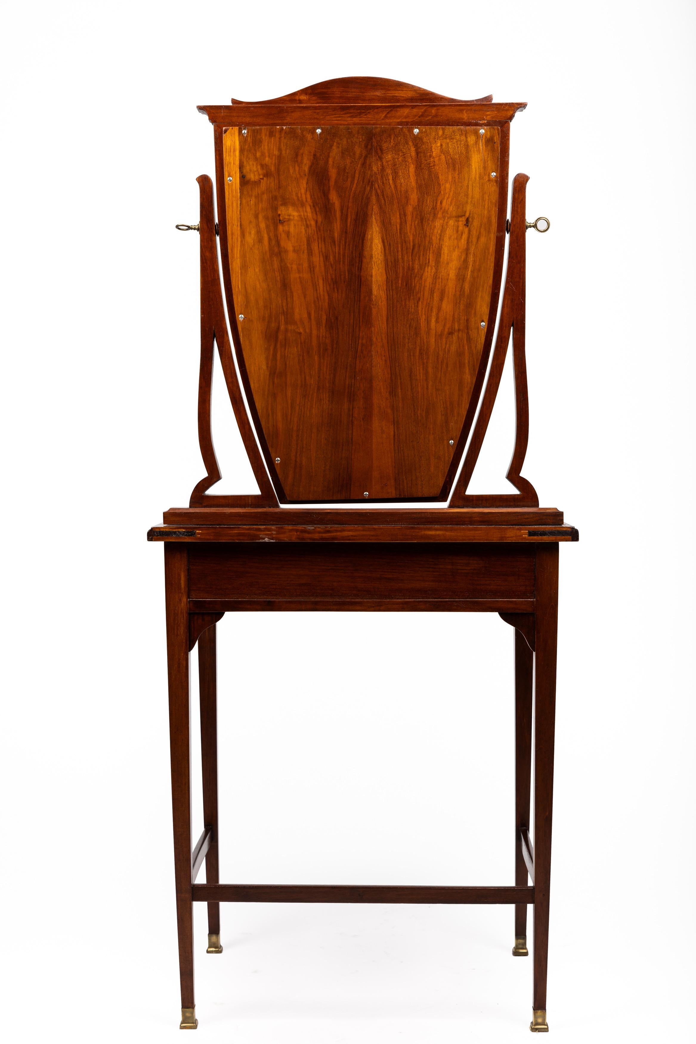 Rare Vanity Table, swivel mounted mirror, Art Nouveau Jugendstil, ~1910, Austria 1