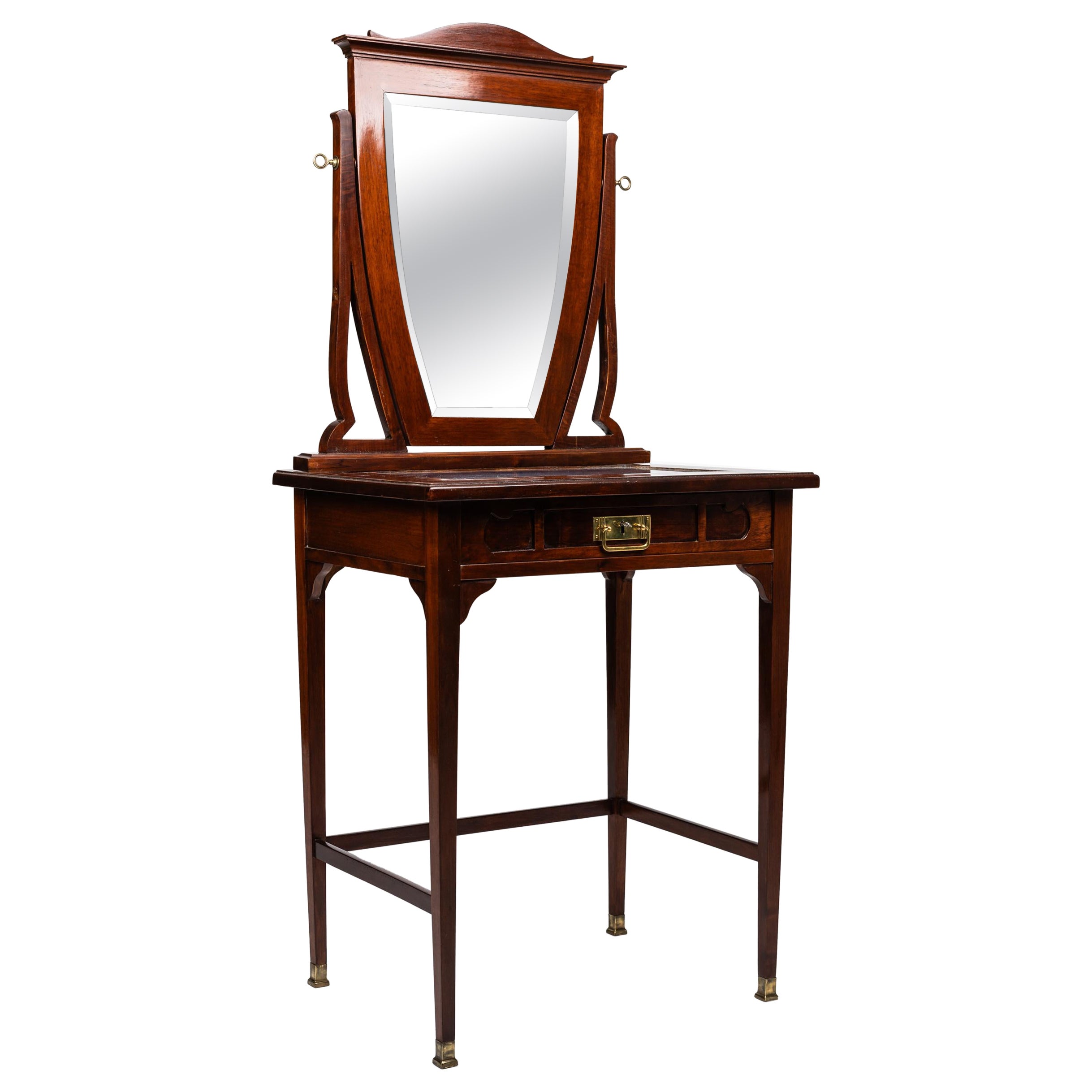 Rare Vanity Table, swivel mounted mirror, Art Nouveau Jugendstil, ~1910, Austria