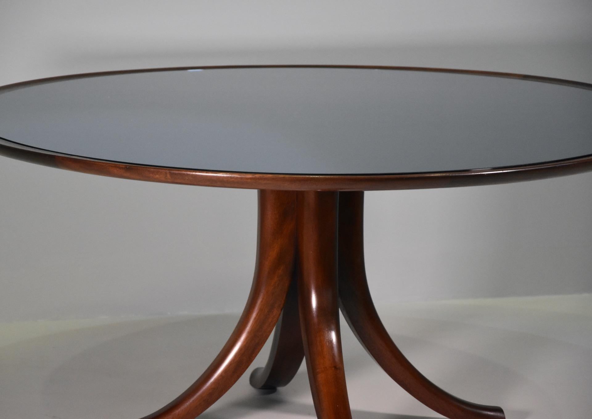 Rare Variant of Big Table Pietro Chiesa for Fontana Arte 1940 Whit Blue Mirror For Sale 1