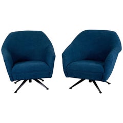 Rare Variant Pair Armchairs P32 Osvaldo Borsani for Tecno Italy, 1950