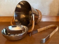 rare variation of carl auböck´s ice bucket no. 3703 with tongs