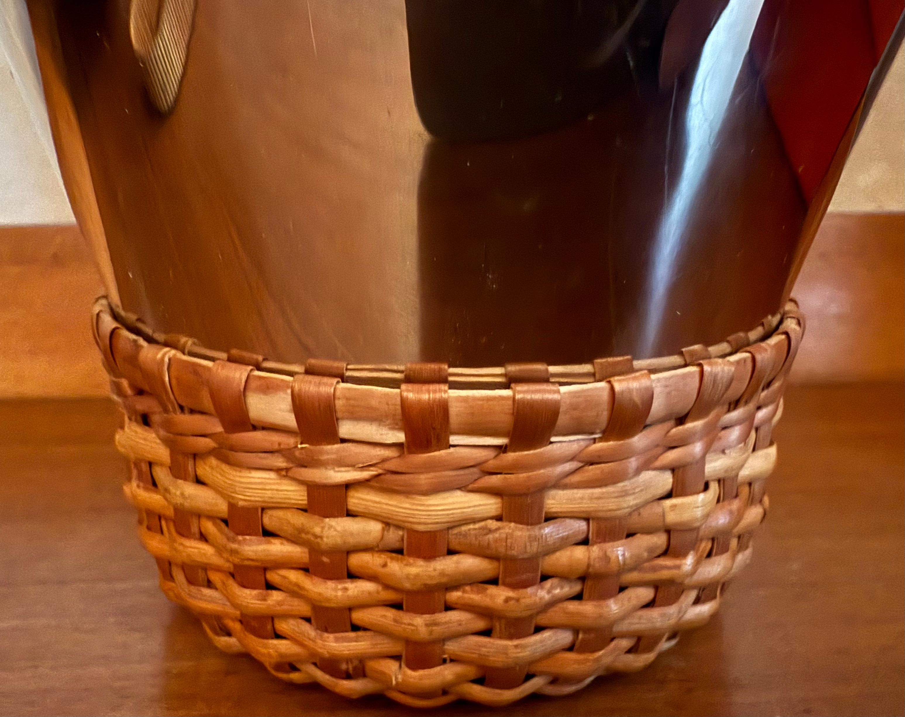 Austrian rare variation of carl auböck´s ice bucket no. 3703 with tongs For Sale