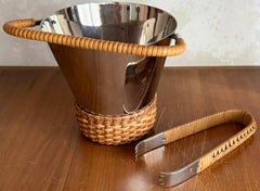 rare variation of the famous no. 3703 ice bucket plus tongs