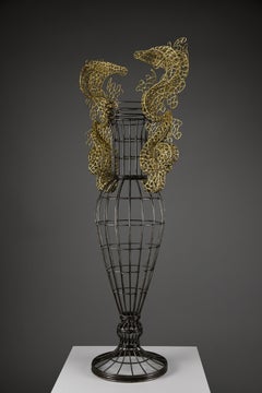 Rare "Vas Hippocampus" (Vase à hippocampe) d'Annacleto Spazzapan, 2011