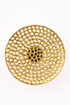 Rare vase en laiton par Pierre Forssell, années 1950