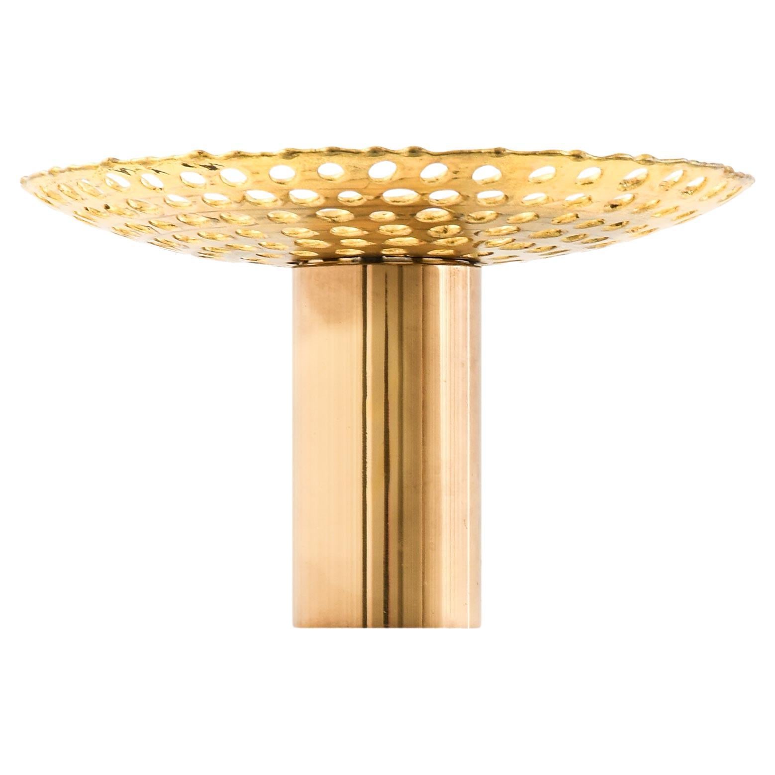 Seltene Vase aus Messing von Pierre Forssell, 1950er Jahre im Angebot