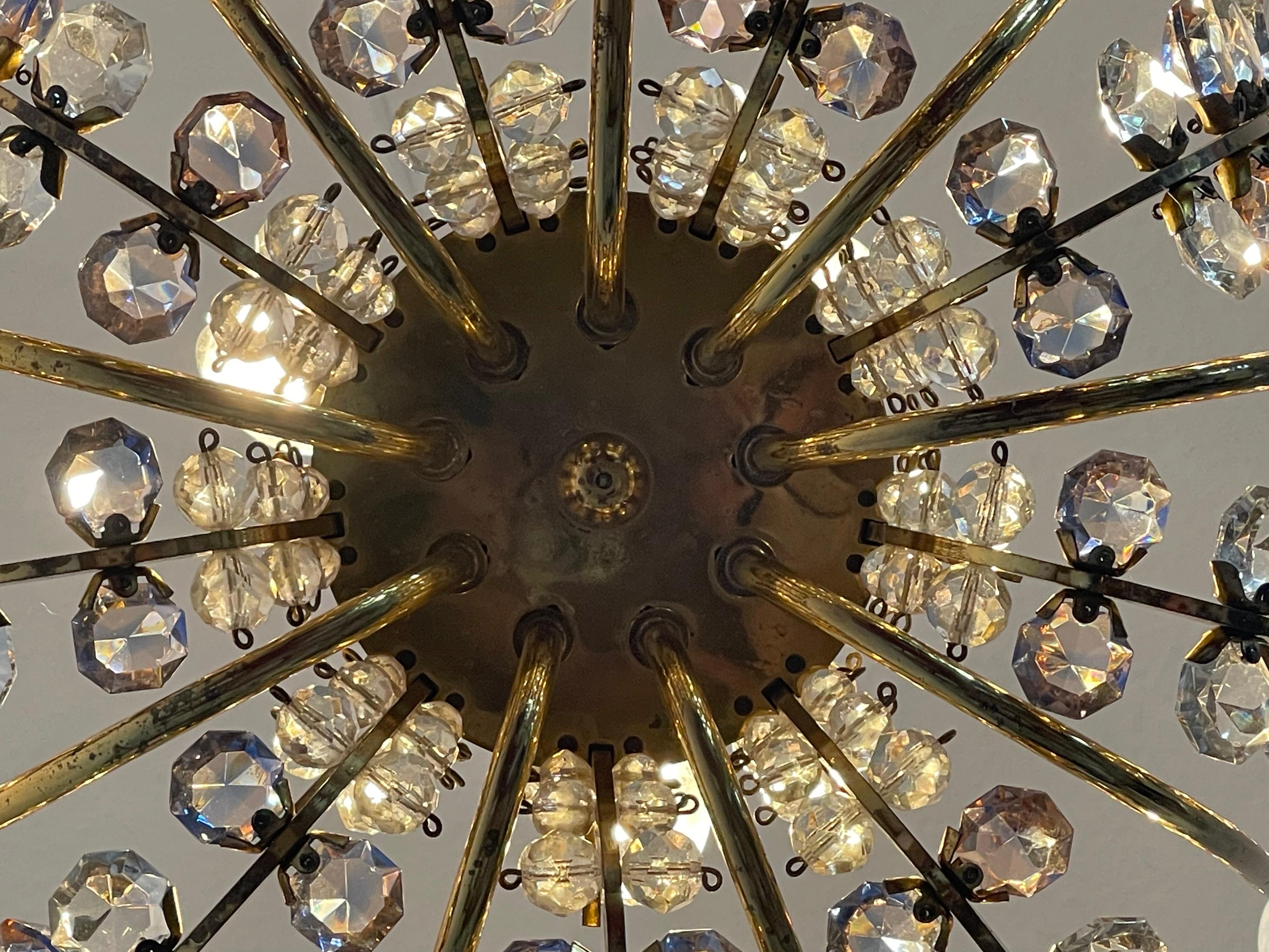 Raro lampadario Veinnese in ametista di Oswald Haerdtl per Bakalowits, anni '50 in vendita 4