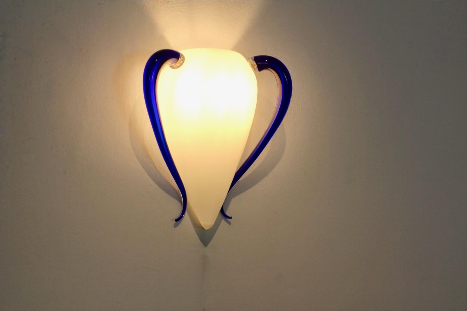 Rare ‘Venexiana’ Hand-Blown Murano Glass Wall Sconce by Barovier & Toso, Stock o For Sale 7