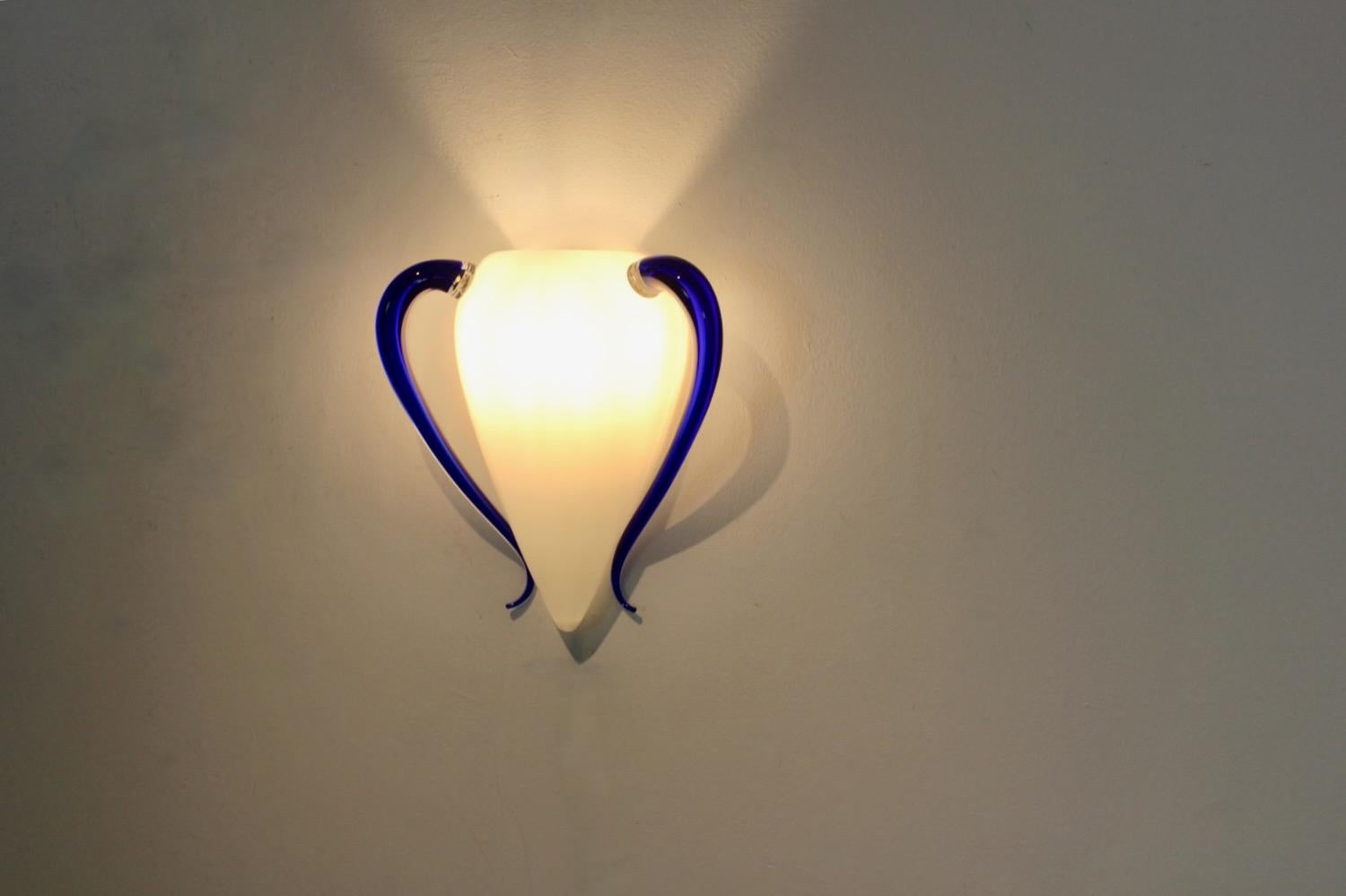Rare ‘Venexiana’ Hand-Blown Murano Glass Wall Sconce by Barovier & Toso, Stock o For Sale 8