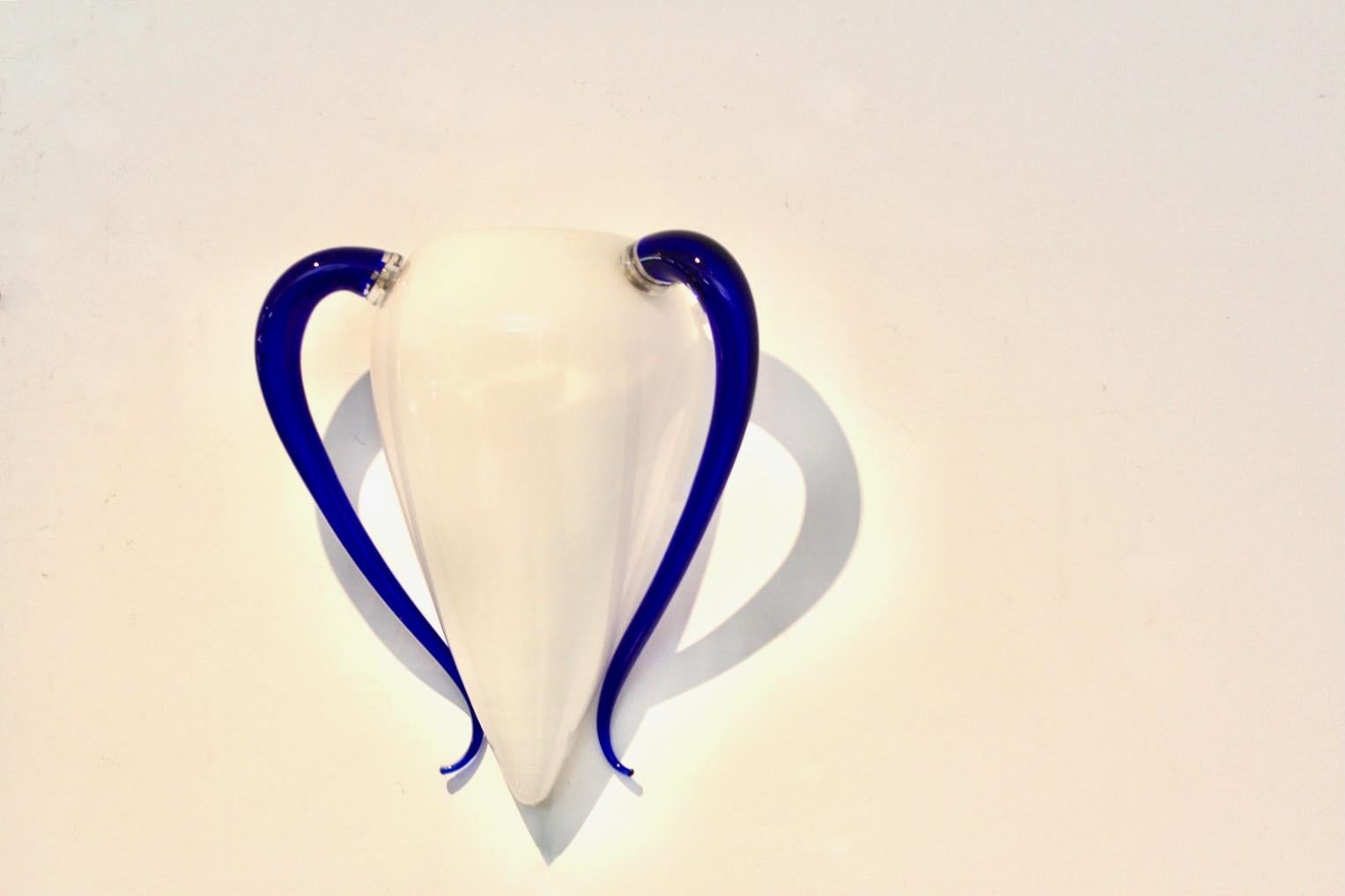 Modern Rare ‘Venexiana’ Hand-Blown Murano Glass Wall Sconce by Barovier & Toso, Stock o For Sale
