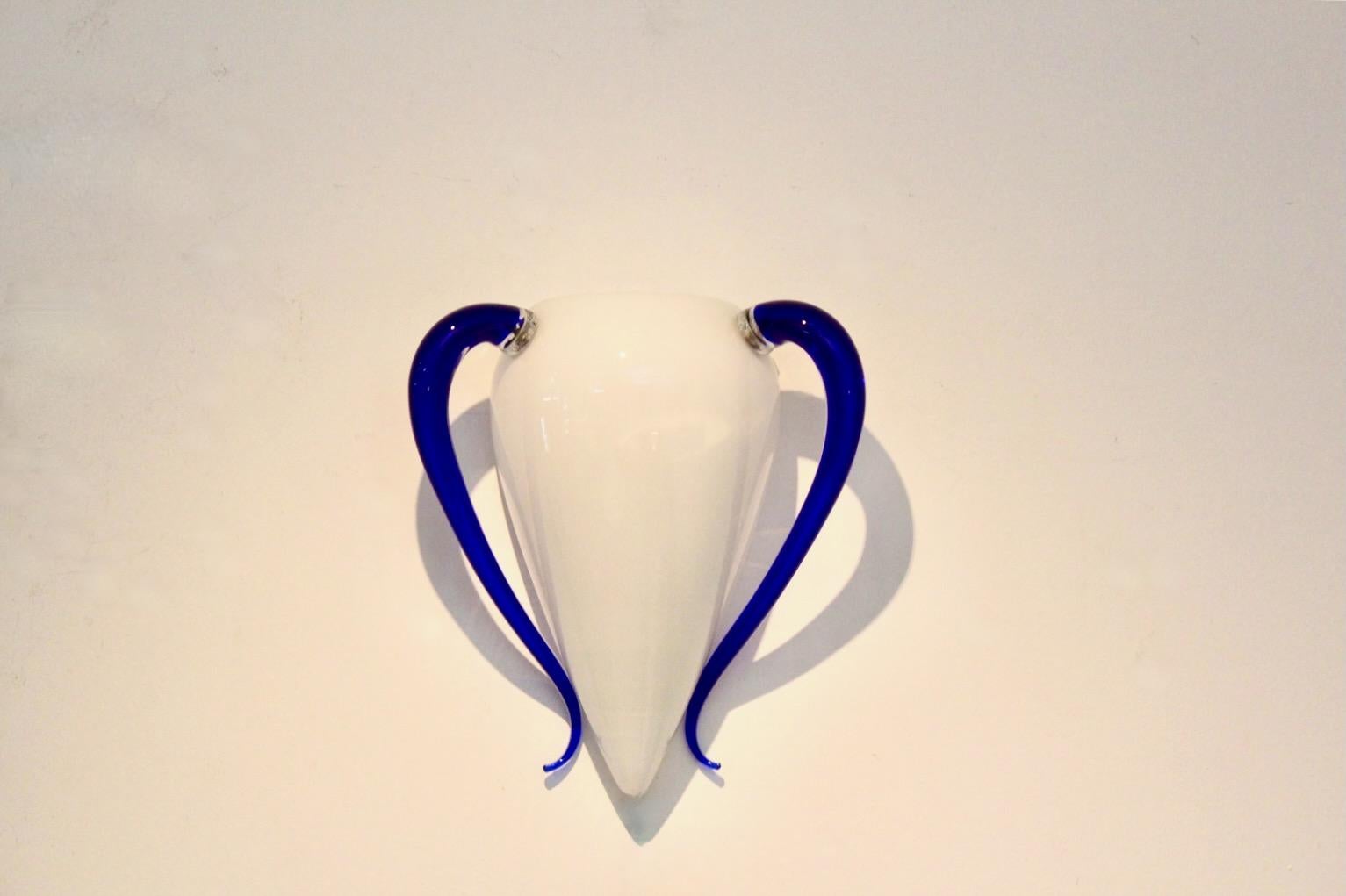 Italian Rare ‘Venexiana’ Hand-Blown Murano Glass Wall Sconce by Barovier & Toso, Stock o For Sale