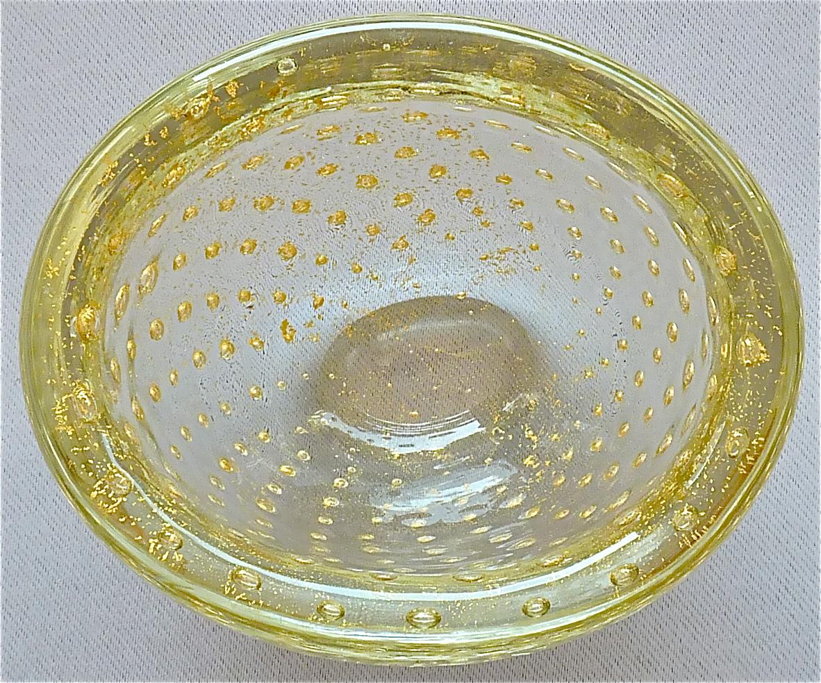 Rare Venini Carlo Scarpa 2 Glass Vases 1 Bowl A Bolle Tourmaline Green Gold 1936 3