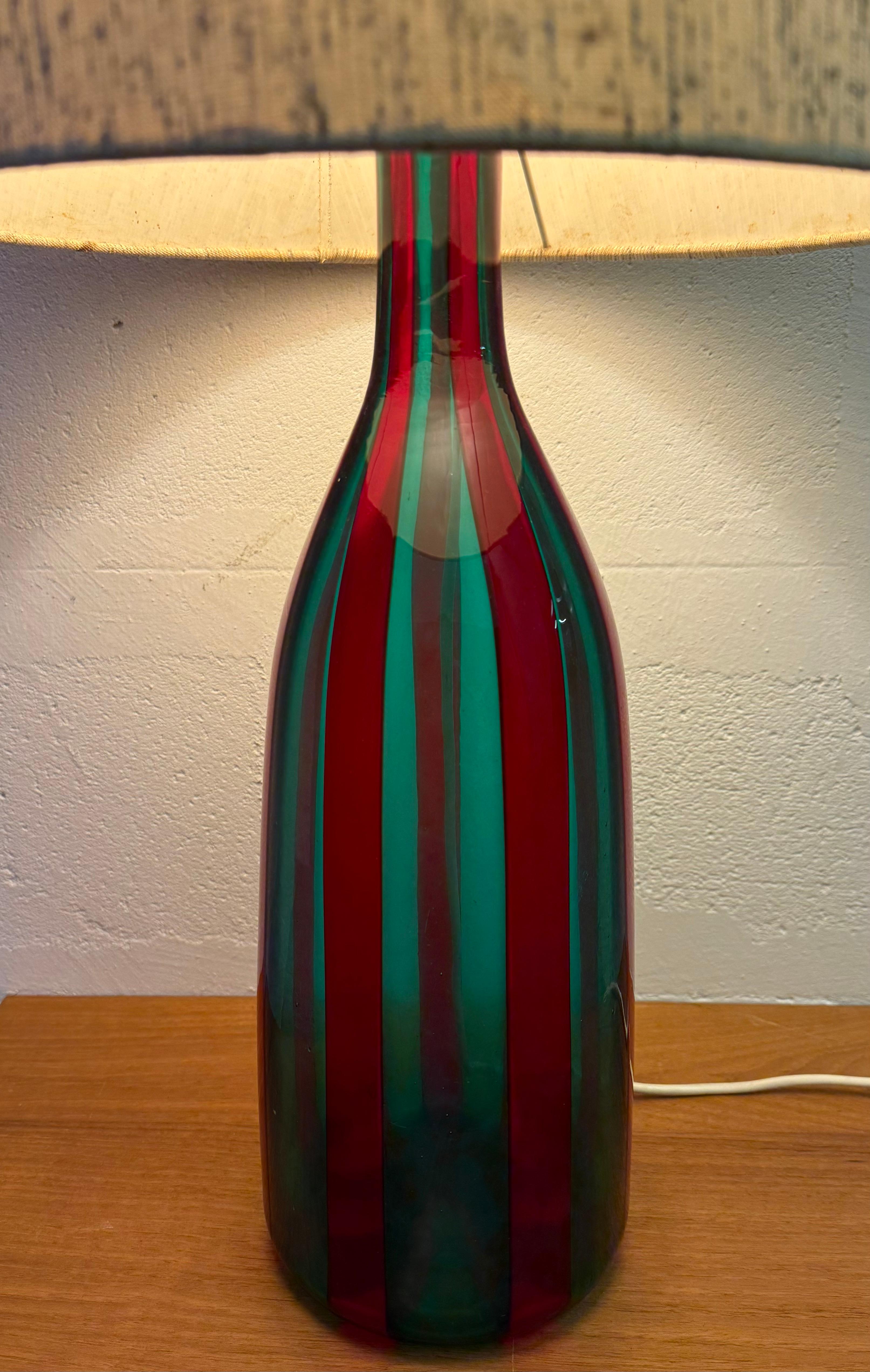 seltene venini steh- oder tischlampe von fulvio bianconi im Angebot 7