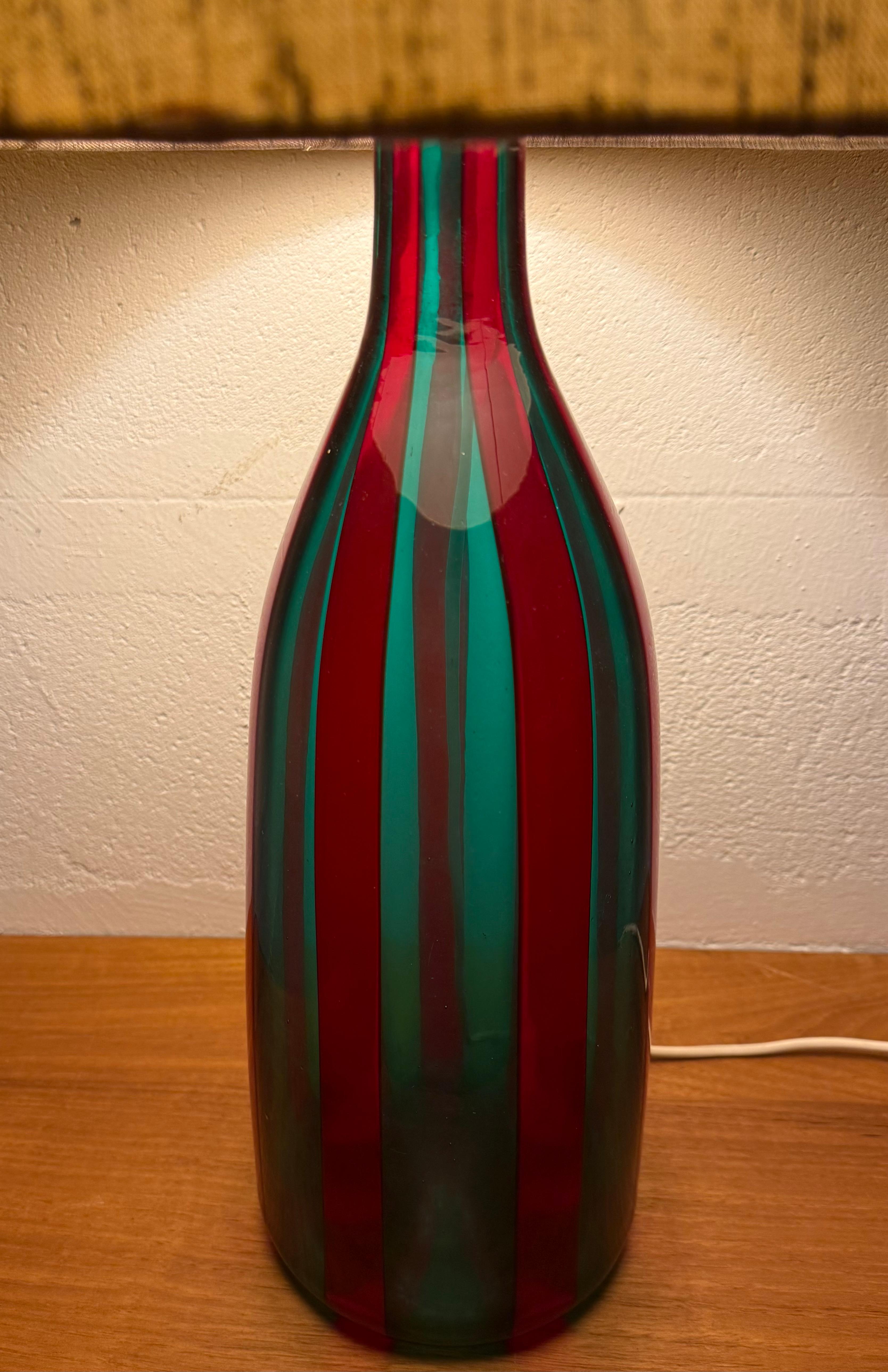 seltene venini steh- oder tischlampe von fulvio bianconi im Angebot 8