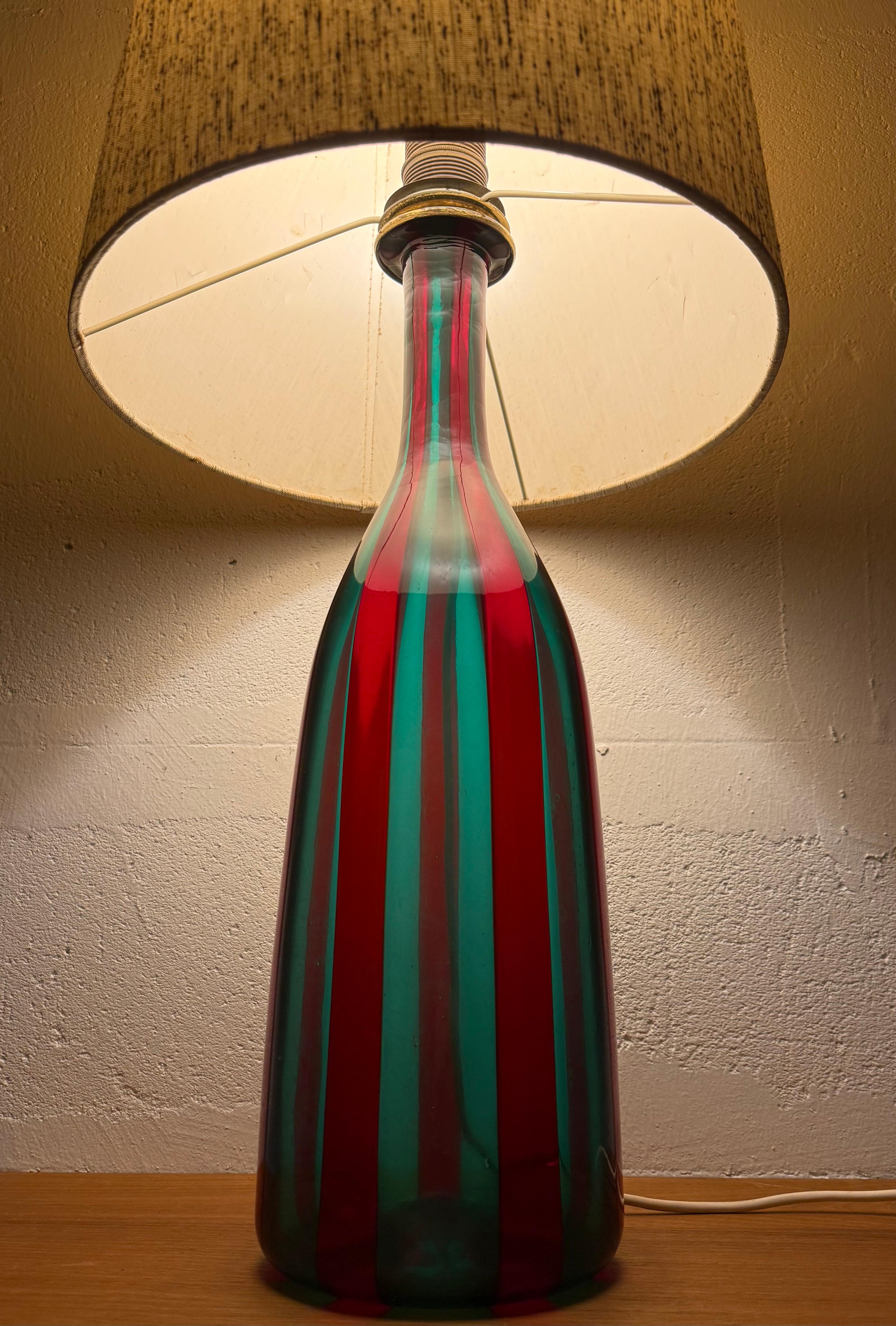 seltene venini steh- oder tischlampe von fulvio bianconi im Angebot 12