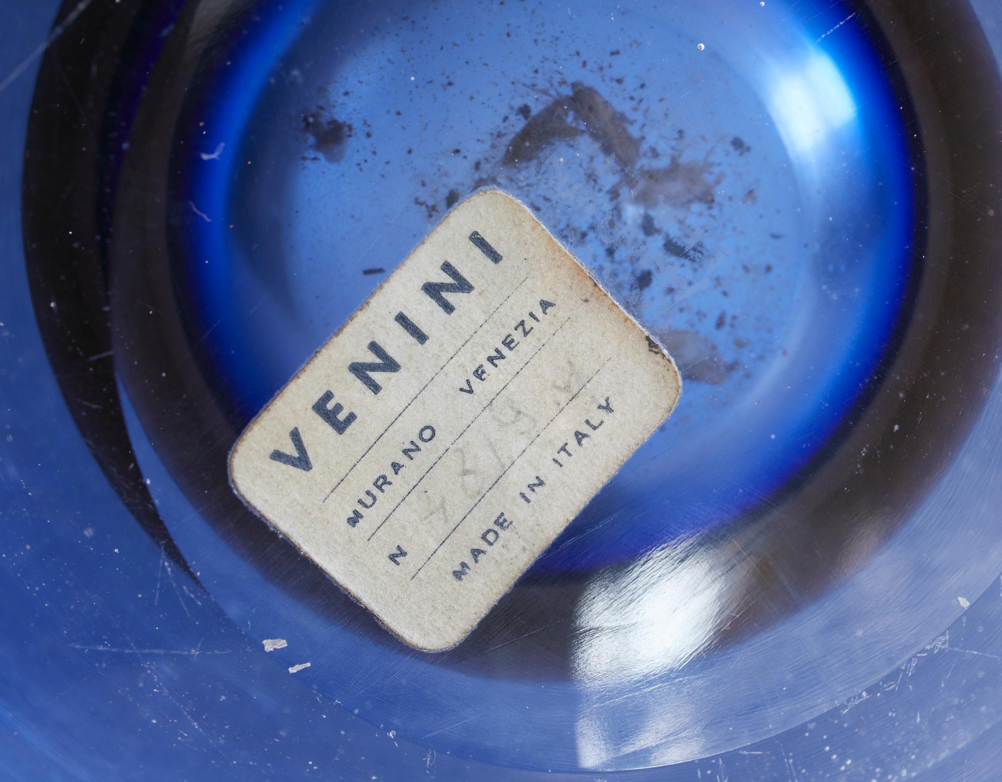 Seltene Tischleuchte von Paolo Venini inciso, sommerso, pesante Ed.Venini, Italien 1950 im Angebot 5