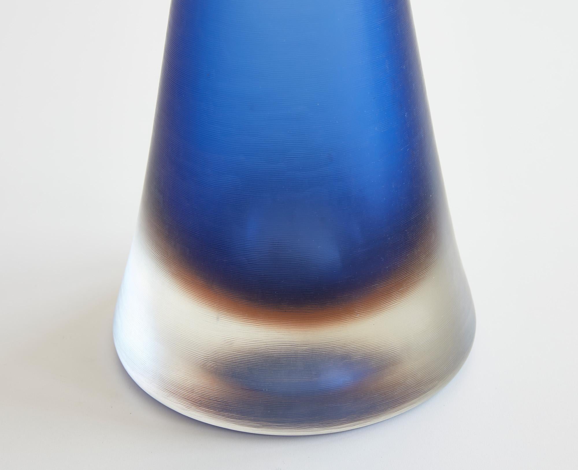 Seltene Tischleuchte von Paolo Venini inciso, sommerso, pesante Ed.Venini, Italien 1950 im Angebot 1