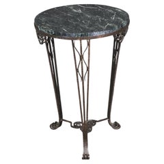 Rare table d'appoint en marbre vert Greene & Greene Greene style Oscar Bach Art Deco