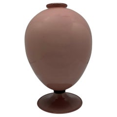 Vase Veronese en verre soufflé rose par Vittorio Zecchin - Murano, 1921